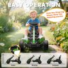 AIYAPLAY Pedal Go Kart, Ride on Racer with Freewheel System, Brake, Non-Slip EVA Wheels, Metal Frame, Go Kart for Kids Ages 3-6 Years, Green