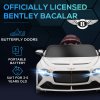 HOMCOM Bentley Bacalar Licensed, 12V Kids' Electric Ride-On with Remote Control, Battery Powered Electric Car for Kids with Suspension Wheels, Horn, Lights, for Ages 3-5 Years - White