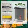 PawHut Fish Tank, 3L Nano Aquarium Starter Kit with Filter System, LED Light, Small Fish Tank for Betta, Goldfish, Shrimp, Black