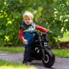 HOMCOM 6V Kids Electric Ride On Motorcycle Vehicle w/ Siren, Horn, Headlights, Music, Training Wheels, for Outdoor Play, Ages 3-5 Years - Black
