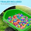 HOMCOM Electric Quad Bike, 6V Kids Ride On All Terrain Vehicle with Back Trailer for Ages 18-36 Months - Green