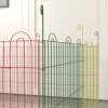 PawHut Dog Playpen Puppy Pen Metal Rabbit Run Pet Crate Fence w/ Door Indoor & Outdoor, 60H x 156cm