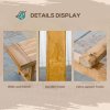 Outsunny 3 Pieces Picnic Bench Set with Table and 2 Benches, Acacia wood Dining Trestle Beer Table and Seat,  Natural Wood Finish