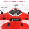 HOMCOM 6V Kids Electric Motorcycle Licensed Vespa Ride On Motorbike w/ MP3 Music LED Toy for 3-6 Years Old Red