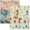 AIYAPLAY Baby Play Mat Double Sided, Foldable & Reversible Activity Playmat, Waterproof Kids Foam Crawling Mat for Outdoor Indoor Playtime Picnics, 177 x 146 x 1.5cm, Dinosaur Theme