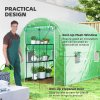 Outsunny 3L x 2W x 2H m Polytunnel Greenhouse, Walk-in Polytunnel Outdoor Garden Flower Vegetable Planter with Zipped Door