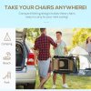 Outsunny Zero Gravity Lounger Chair Set of 2, Folding Reclining Patio Chair with Padded Seat, Cup Holder, Soft Cushion and Headrest for Poolside, Camping, Coffee