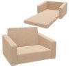 AIYAPLAY Toddler Sofa, Kids Sofa Bed, 2 in 1 Recliner Foldable Kids Armchair with Washable Cushion, Cover, for 1.5-3 Years Old, One Seater, Khaki