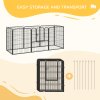 PawHut Dog Pen 8 Panels Puppy Pen Heavy Duty Pet Playpen for Indoor Outdoor for Dogs, Rabbits, Ducks 100cm High