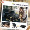 PawHut Dog Stroller, Pet Stroller, Foldable Dog Cat Travel Pushchair with Reversible Handle, EVA Wheels, Brake, Basket, Adjustable Canopy, Safety Leash, for Small Dogs, Grey