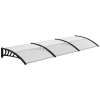 Outsunny Front Door Canopy, Outdoor Awning, 303 x 96cm Rain Shelter for Window, Porch and Front/Back Door, Clear