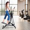 HOMCOM Upright Elliptical Cross Trainer, Air Walker Glider Home Gym, Cross Trainer Fitness Exercise Machine with LCD Monitor - Black