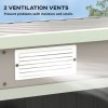 Outsunny 7 x 4ft Lean to Garden Shed with Foundation Kit, Double Door and Vents, Outdoor Metal Storage Shed for Equipment Tools, Grey