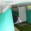 Outsunny 2 Room Camping Tent for 3 Man, 3000mm Waterproof Family Tent with Sewn-in Groundsheet, Portable with Carry Bag, for Fishing Hiking Festival, Green