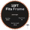 SPORTNOW Trampoline Replacement Mat with Eight Rows of Stitching, Spring Pull Tool, 54 V-Hooks, for 10ft Trampoline, Using 14cm Springs, Trampoline Jumping Mat, Orange