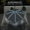 Outsunny 3(m) Cantilever Garden Parasol with Solar Powered Lights, Fibreglass Ribs, Crank Handle & Cross Base, UPF 50+, 360 Rotation, Overhanging Patio Umbrella for Patio Market, Dark Grey