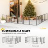 PawHut Dog Pen, 12 Panel Puppy Pen, Steel Dog Playpen, for Medium Breeds, 80cm Tall, Black