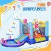 Outsunny 3 in 1 Kids Bouncy Castle with Slide and Pool Trampoline, Inflatable Water Park with Blower for Kids Age 3-8 Octopus Design 3.6 x 1.75 x 1.8m