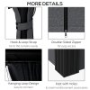 Outsunny 3 x 3.7m Outdoor Hardtop Gazebo Canopy Aluminium Frame with 2-Tier Roof & Mesh Netting Sidewalls for Patio, Dark Grey