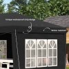 Outsunny 3 x 6m Garden Pop Up Gazebo, Height Adjustable Marquee Party Tent with Sidewalls, Storage Bag, Black