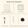 PawHut DIY Pet Playpen Metal Wire Fence Indoor Outdoor Rabbit Small Animals Cage 36 Panel Enclosure Black