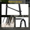 Outsunny Patio Hammock Chair with Stand, Outdoor Hammock Swing Hanging Rope Chair with Cushion, Armrest, Hooks, Cream White