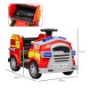 AIYAPLAY Ride on Fire Truck, 12V Kids Electric Car with Sirens, Flashing Lights, Firefighting Tools, Music, Horn, Slow Start, Gift for Boys and Girls, Red