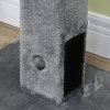 PawHut Cat Tree Scratching Post for Indoor Cats 79cm Jute Scratcher Climber w/ Carpet Base Dangling Toy - Grey