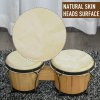 HOMCOM Wooden Bongo Drum Set ??7.75