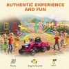 AIYAPLAY Ride on Tractor with Trailer, 12V Electric Vehicle with Remote Control, Ride on Car for Kids with Music, Shifter, Start-Up Sound for Ages 3-8 Years, Pink