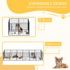 PawHut Dog Pen 8 Panels Puppy Pen Heavy Duty Pet Playpen for Indoor Outdoor for Dogs, Rabbits, Ducks 100cm High