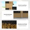 Outsunny 3 x 3.6m Outdoor Hardtop Gazebo Metal Roof Patio Gazebo with Aluminium Frame, Mesh Nettings, Curtains, & Roomy Interior Space, Brown