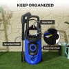 DURHAND 1800W High Pressure Washer, 150 Bar Pressure, 510 L/h Flow, High-Performance Portable Power Washer Jet Wash Cleaner with 6M Hose and Hose Reel for Garden, Car, Furniture, Blue