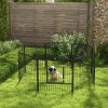PawHut Dog Pen 8 Panels Puppy Pen Heavy Duty Pet Playpen for Indoor Outdoor for Dogs, Rabbits, Ducks 80cm High
