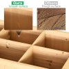 Outsunny Wooden Herb Planter with 8 Pocket, Raised Bed Container Garden Planter Boxes, 110L x 46W x 76Hcm, Natural