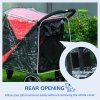 PawHut Dog Stroller Rain Cover, Cover for Dog Pram Stroller, Buggy for Large, Medium Dogs w/ Rear Entry