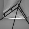 Outsunny 4m x 3(m)Garden Gazebo, Double Roof Outdoor Gazebo Canopy Shelter with Curtains, Solid Steel Frame for Lawn and Deck, Dark Grey