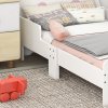 ZONEKIZ Toddler Bed Frame, Kids Bedroom Furniture, for Ages 3-6 Years, 143 x 74 x 75cm - White