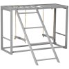 PawHut Chicken Activity Play with Swing Set, Wooden Chicken Coop Accessory with Multiple Chicken Perches & Hen Ladder for 3-4 Chickens, Grey
