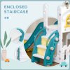 AIYAPLAY Kids Slide, 4 in 1 Toddler Slide with Basketball Hoop, Climber, Telescope, Storage Basket, Indoor Slide for 1-3 Years, Yellow