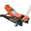 HOMCOM 3 Ton Hydraulic Low Profile Floor Jack, Heavy Duty Car Trolley Jack Lift with 7.5-50.5 cm Lifting Range, Dual Piston Pump, Wheels, Non-slip Handle for Car Van Garage Tyre Repair Change, Orange