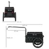 HOMCOM Bike Trailer, Bicycle Cargo Trailer Wagon Cart with 65L Foldable Storage Box, Pneumatic Tyres and Safe Reflectors, Max Load 40KG, Black