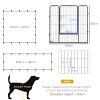 PawHut Dog Pen 16 Panels Puppy Pen Heavy Duty Pet Playpen for Indoor Outdoor for Dogs, Rabbits, Ducks 80cm High
