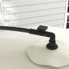 Outsunny 3(m) Banana Cantilever Parasol with Solar LED Lights, Garden Umbrella with Cross Base and Crank Handle, Hanging Offset Sun Shade for Outdoor, Patio, Beige