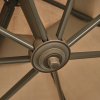 Outsunny 3(m) Cantilever Parasol 360 Rotation Roma Umbrella Hanging Sun Shade with Aluminium Frame, Tilt Crank, 8 Ribs and Cross Base, Khaki