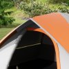Outsunny Camping Tent, 2 Man Dome Tent, 3000mm Waterproof, with Sewn-in Groundsheet, Carry Bag and Top Hook, for Fishing Hiking Festival, Grey and Orange