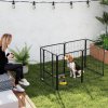 PawHut Dog Pen, 6 Panel Puppy Pen, Steel Dog Playpen, for Medium Breeds, 80cm Tall, Black