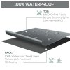 Outsunny 600D Oxford Outdoor Garden Furniture Sofa Set Cover, Waterproof Anti-UV Rattan Sun Lounger Protection Protector Cover, 205L x 192W x 61Hcm, Grey