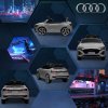AIYAPLAY Audi Q8 E-tron Licensed Electric Car for Kids, 12V Electric Ride on Sportback Design with Remote Control, 4 Suspension Wheels, LED Headlights, Music, Horn, for Ages 3-4 - Grey