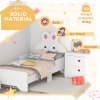 ZONEKIZ Toddler Bed Frame, Kids Bedroom Furniture, for Ages 3-6 Years, 143 x 74 x 75cm - White